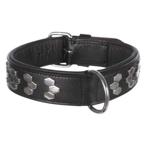 Active Collier Trixie - Design Stylisé - Cuir - Taille M - 38?45 Cm - Noir