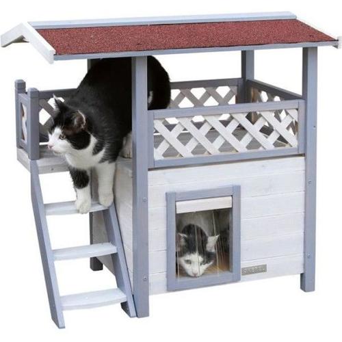 Kerbl Maison Pour Chat Extérieure 77x50x73cm Lodge Ontario - 77x50x73cm