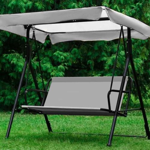 Housse De Chaise De Balançoire De Jardin Et Ensemble De Couverture D'auvent (Gris), Housse De Chaise De Balançoire De Jardin En Tissu Oxford 600d Durable Pour L'extérieur