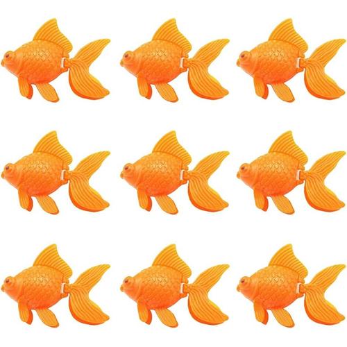 50 Pcs Aquarium Plastique Poissons Artificiels Réaliste Orange Goldfish Faux Poissons Aquarium Fish Tank Décorations