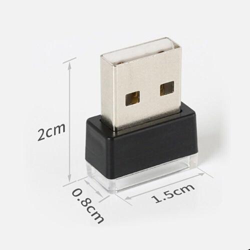 3x Mini LED USB Voiture Intérieur Lumière Toucher Atmosphère Clé Ambient  Lampe Accessoires 