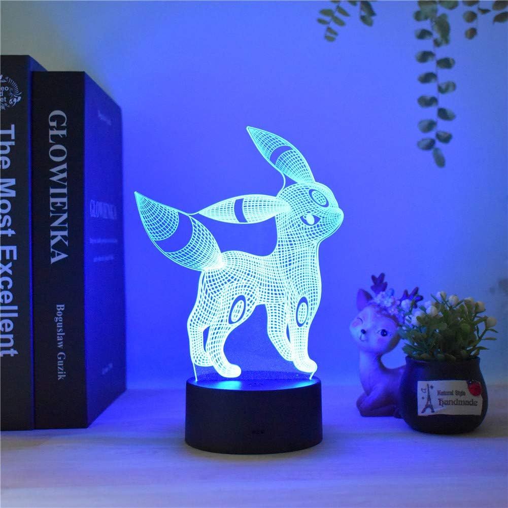 Anime 3d Color� Umbreon Creative Led Elf Night Light Usb Tou... - 3