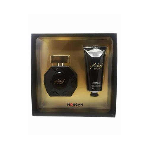 Coffret 2 Produits,Eau De Parfum Spray 100ml + Crème Parfumée Pour Le Corps 90 Ml,(Black Bye Morgan) Made In France 