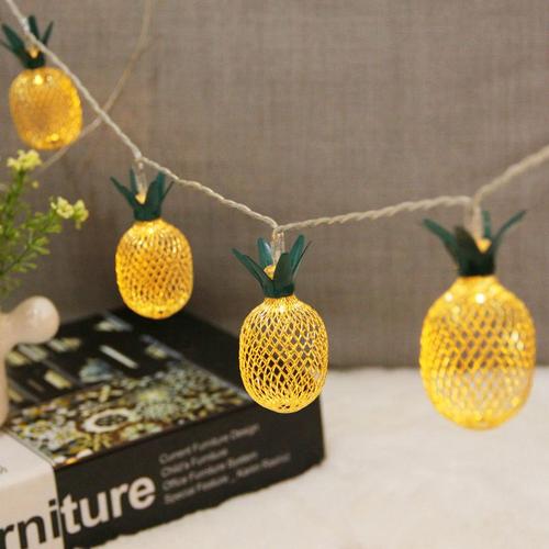 3 Mètres 20 Lumières Led Guirlande Lumineuse Ananas Guirlande En Fer Forgé