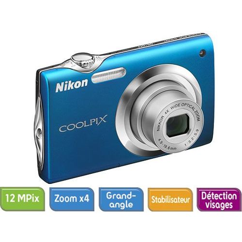 Coolpix S3000 12 Mpix - Bleu