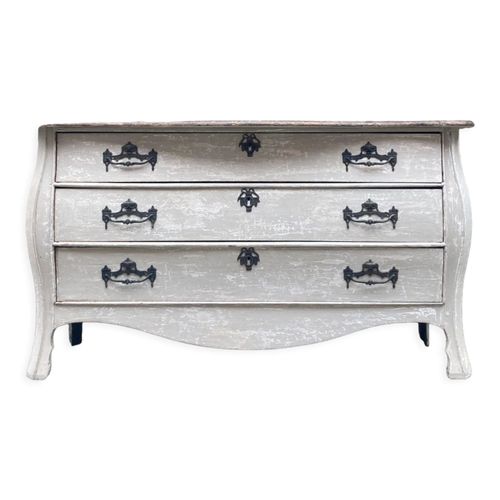 Commode Dapospoque Xixme  Style Gustavien Gris