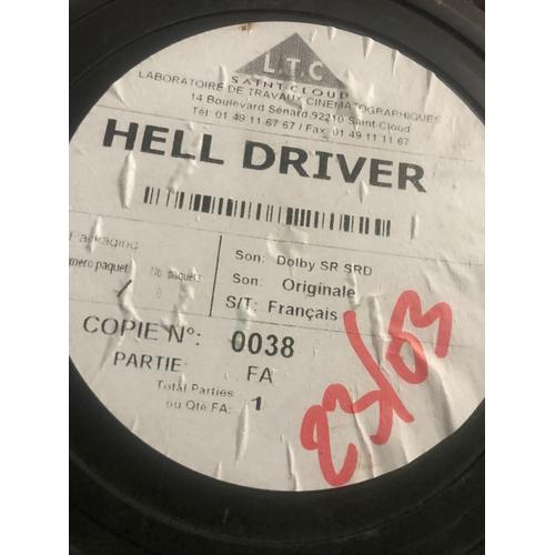 Hell Driver - Nicolas Cage - Patrick Lussier - Bande Annonce De Film Pellicule 35 Mm - Ltc Copie N.38 Fa Vostf - Boîte Ronde Noire Plastique