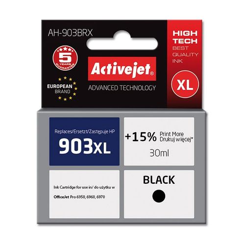 ActiveJet Premium AH-903BRX - 30 ml - XL - noir - compatible - cartouche d'encre (alternative pour : HP 903XL) - pour HP Officejet 69XX; Officejet Pro 69XX