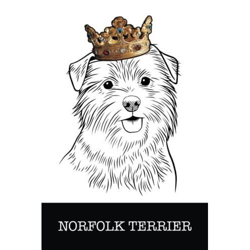 Norfolk Terrier: Norfolk Terrier King/Queen Wearing Crown Notebook Journal