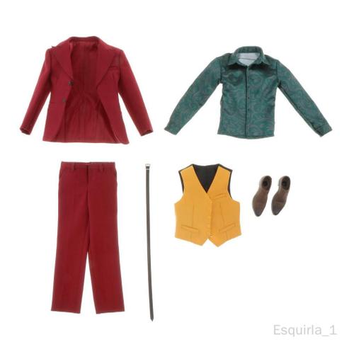 1/6 Miniature Male Soldiers Red Clown Suit Set Outfit Accessoires Pour