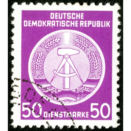 Timbre Oblitéré Deutsche Demokratische Republik 50 Dienstmarke