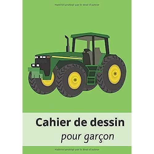 Carnet De Dessin Pour Garã§On: Grand Cahier De Dessin Pour Les Enfants (100 Page Blanches, Format A4) - Avec Un Tracteur