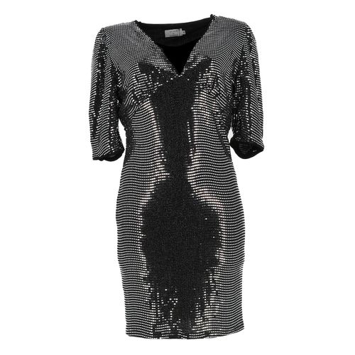 Robe Molly Bracken Knitted Dress Silver Ladies Argent Métalisé