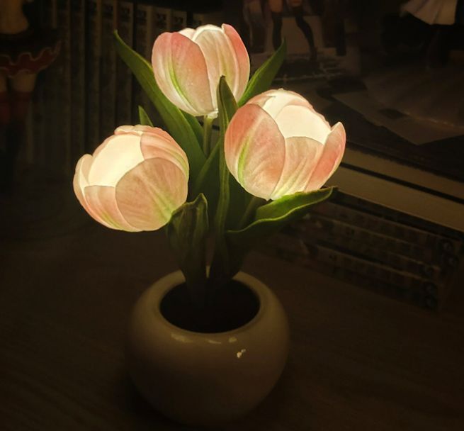 Lampe Led Tulipe Lampe De Table D�corative Int�rieure Simula... - 3