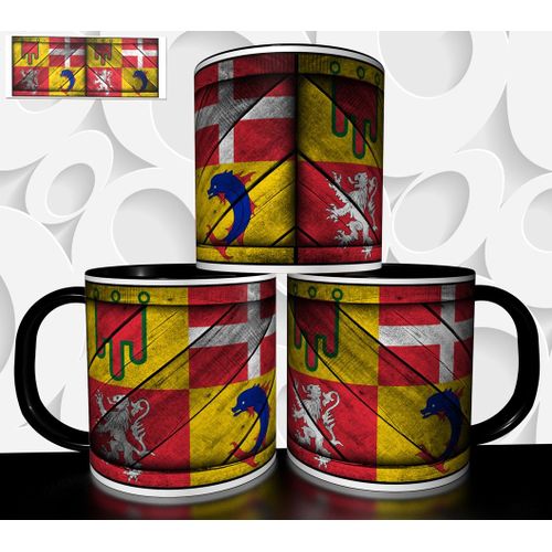 Mug Tasse À Café - Drapeau Region Auvergne Rhone Alpes 2969