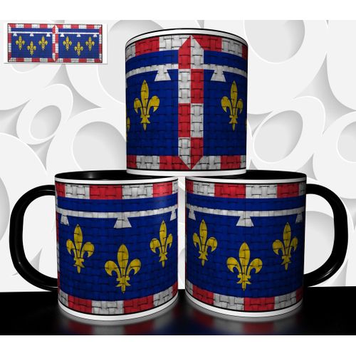 Mug Tasse À Café - Drapeau Region Centre Val De Loire 2981