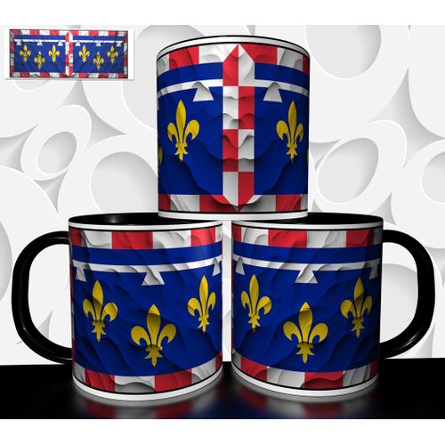Mug Tasse À Café - Drapeau Region Centre Val De Loire 2977
