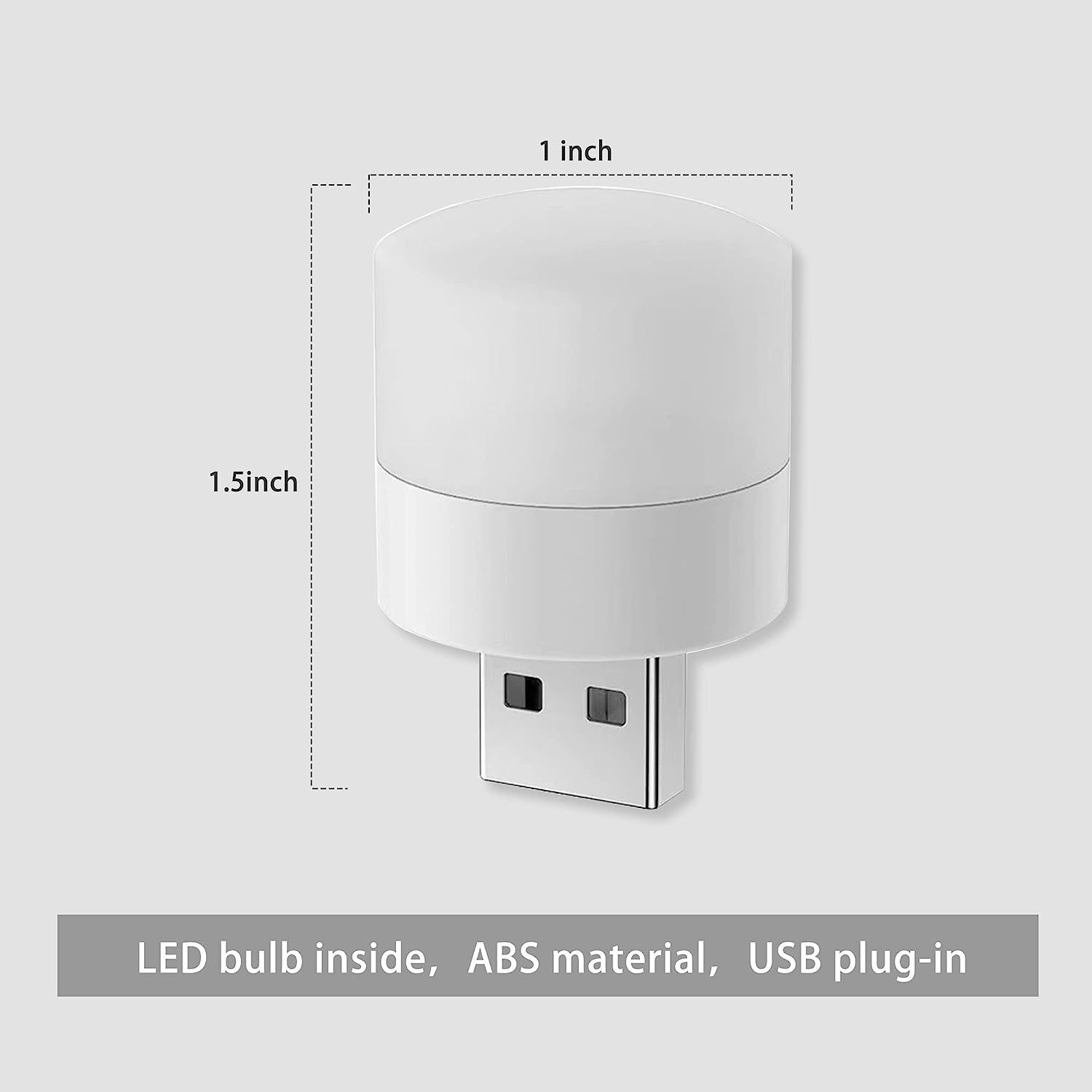 Mini Veilleuse Usb, Ampoule Led Compacte, �clairage Portable... - 5