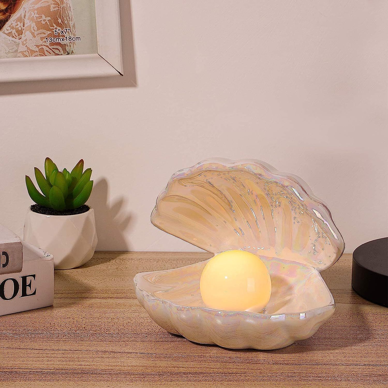Shell Pearl Light Veilleuse Led Pearl Dans Shell Night - 3