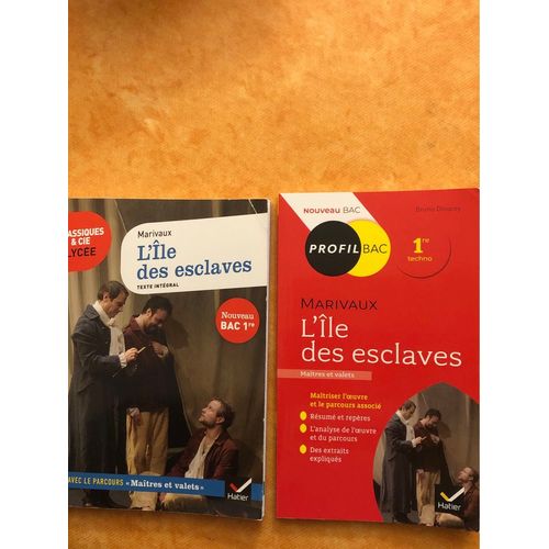 Lot De Deux Livres L’Île Des Esclaves De Marivaux Texte Intégral Et Profil Bac 1ere L’Île Des Esclaves 1 Ère 