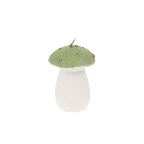 Bougie champignon vert 8,5 cm (lot de 4)