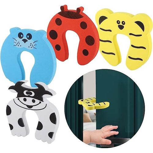 Lot De 4 Bloque-Porte Anti Pincement, Bloque-Porte Sécurité Bébé En Mousse Animaux Protection Porte Bébé Pour Protège Doigt Enfant Réduire Les Bruits