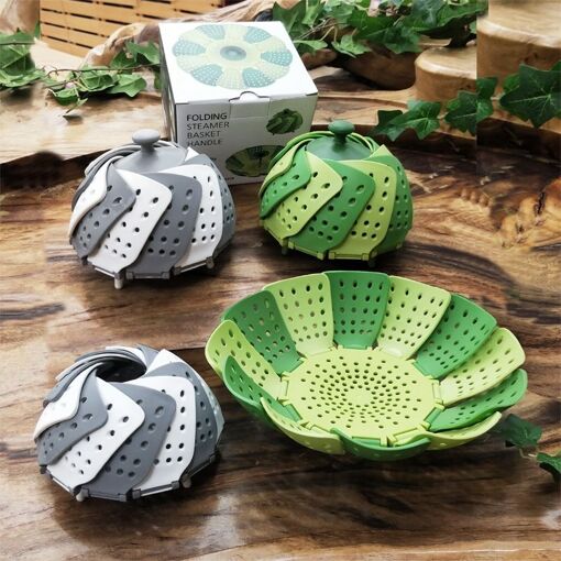 Panier Vapeur Pliable - Vert - 3