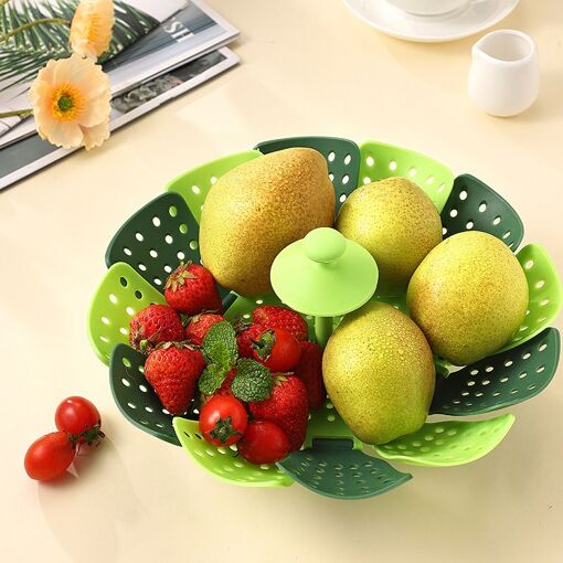 Panier Vapeur Pliable - Vert - 4