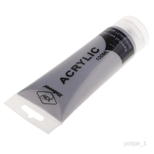 Peinture Acrylique Pour La Peinture Sur Toile, Bois, Argile, Tissu, Nail Céramique Argent