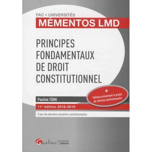 Principes Fondamentaux De Droit Constitutionnel