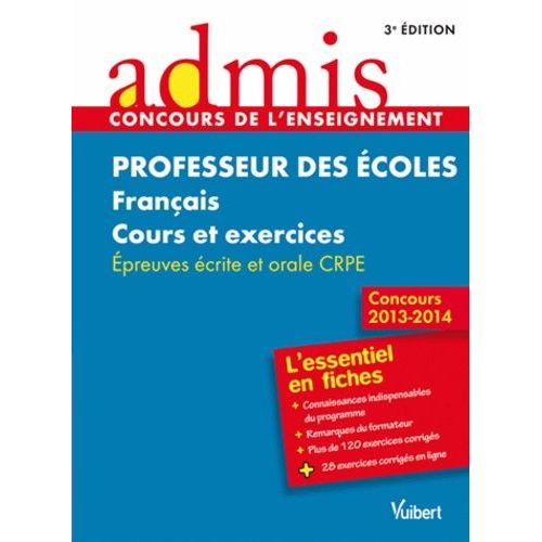 Professeur Des Écoles Français Cours Et Exercices - Epreuves Écrite Et Orale Crpe