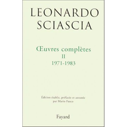 Oeuvres Completes - Tome 2, 1971-1983