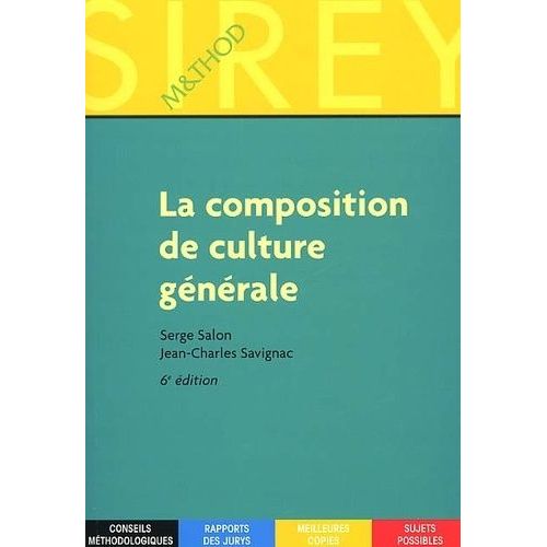 La Composition De Culture Generale - 6eme Edition