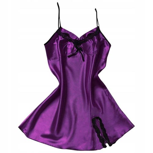 Chemise De Nuit En Dentelle Col V Sans