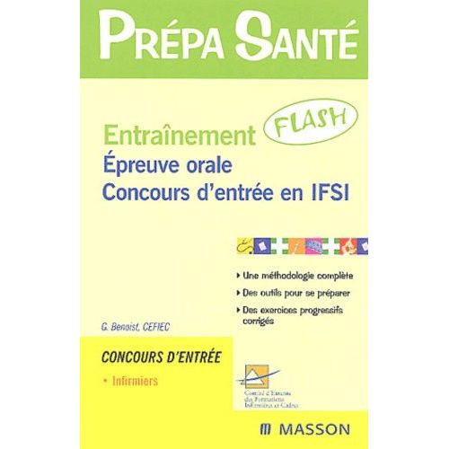 Entraînement Flash Épreuve Orale Concours D'entrée En Ifsi