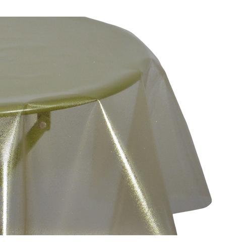 Nappe En Toile Cirée Ronde Cristal - Diam. 135 Cm - Or