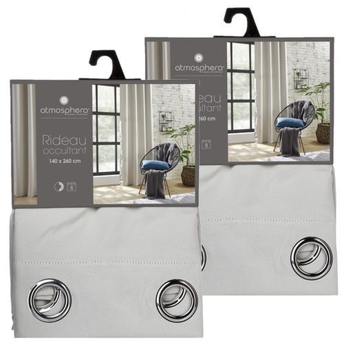 Lot De 2 Rideaux Occultants Louisa - 140 X 260 Cm - Ivoire