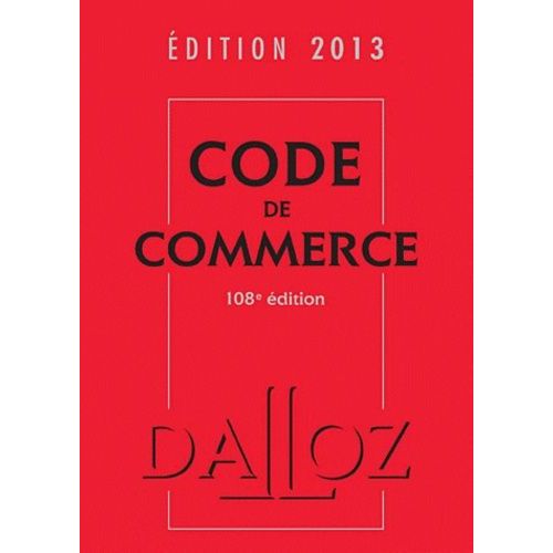 Code De Commerce 2013