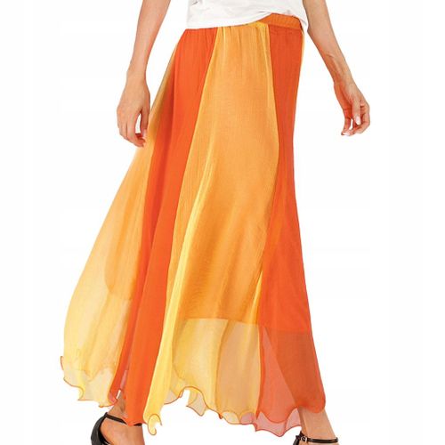 Jupe Longue Patchwork Mousseline Femme
