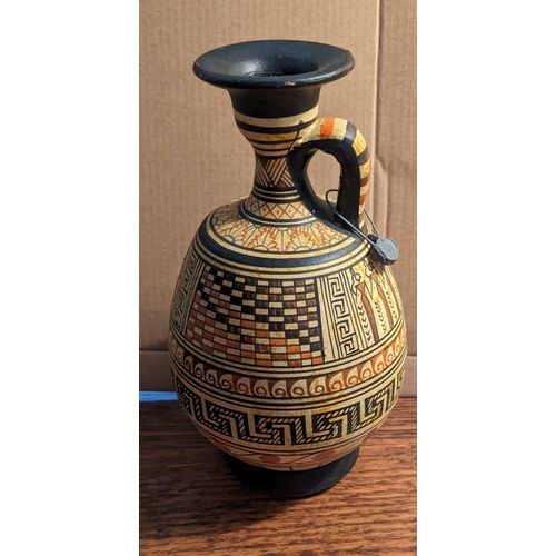 Vase/Soliflore En Grés "Copy Geometrical Hand Made In Grèce