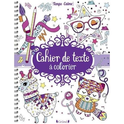 Cahier De Texte À Colorier