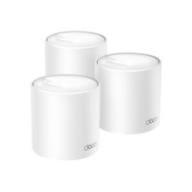 TP-Link Deco X50 - Système Wi-Fi - (3 routeurs) - jusqu'à 6500 pieds carrés - maillage 1GbE - Wi-Fi 6 - Bi-bande