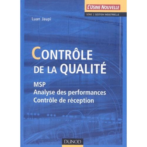 Contrôle De La Qualité. Msp, Analyse Des Performances, Contrôle De Réception