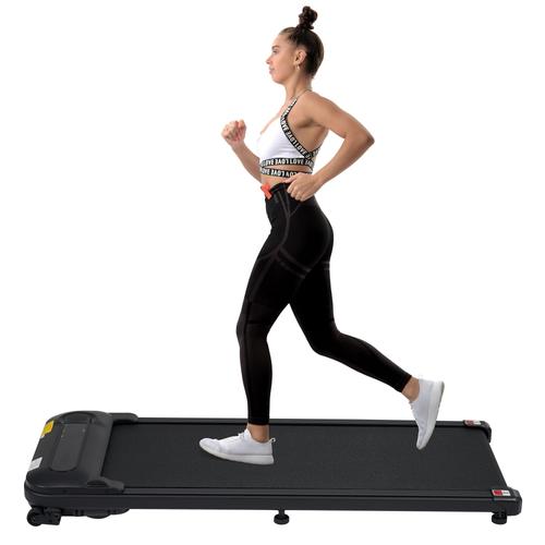 Tapis De Course Compact Et Pliable Pour Le Fitness À Domicile Avec Vitesse Réglable De 1 À 6 Km/H, Console Led Pour L'affichage Du Temps, Des Calories, De La Vitesse Et De La Distance