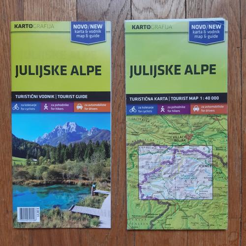 Slovénie Guide Et Carte Touristique Des Alpes Julienne Voiture/Rando/Velo 1:40000