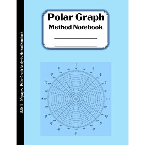 Polar Graph Analysis Method Notebook: Polar Graph Method For Math & Science , Algebra And Trigonometry, Vibration Analysis | 1-5-15-30 Degree Angles With Pi Radians Chart