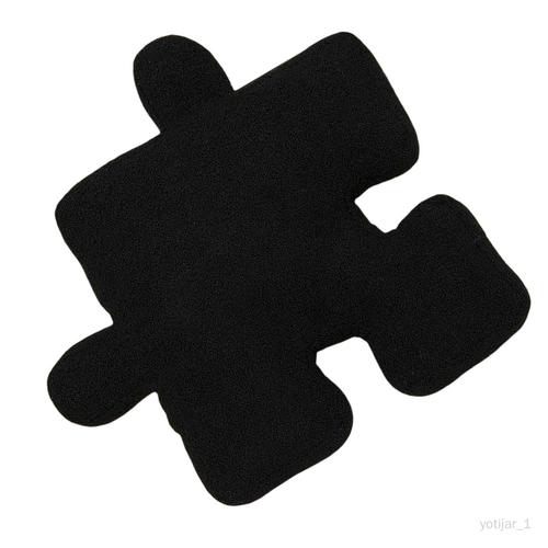 yotijar Coussin en forme de puzzle, tapis de siège de chaise, tapis de méditation doux, tapis de sol tatami, tapis pour animaux de compagnie, décoration de Noir