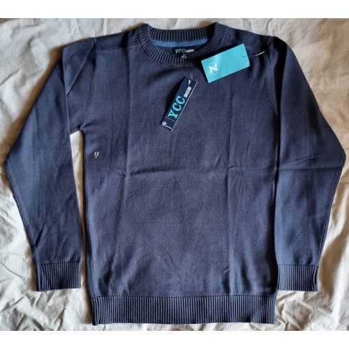 Pull En Maille Garçon 12 Ans. Marque Z. Ycc. Couleur Bleu Uni