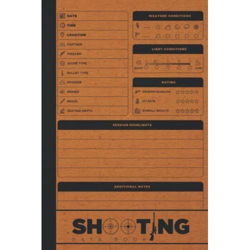 Shooting Data Book: Shooting Log Book With Target Diagrams - Shooting Notebook - Shooting Record Book - Long Range Shooting Logbook - Marksman Gifts