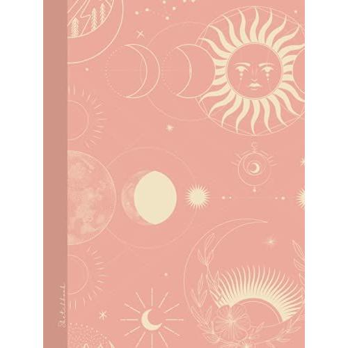 Sketchbook: A4 Journal For Drawing 8.25"X11" Luxurious Matte Cover 120 Blank Paper Pages With Minimalist Aesthetic Corners / Pink Gifts For Kids Adults